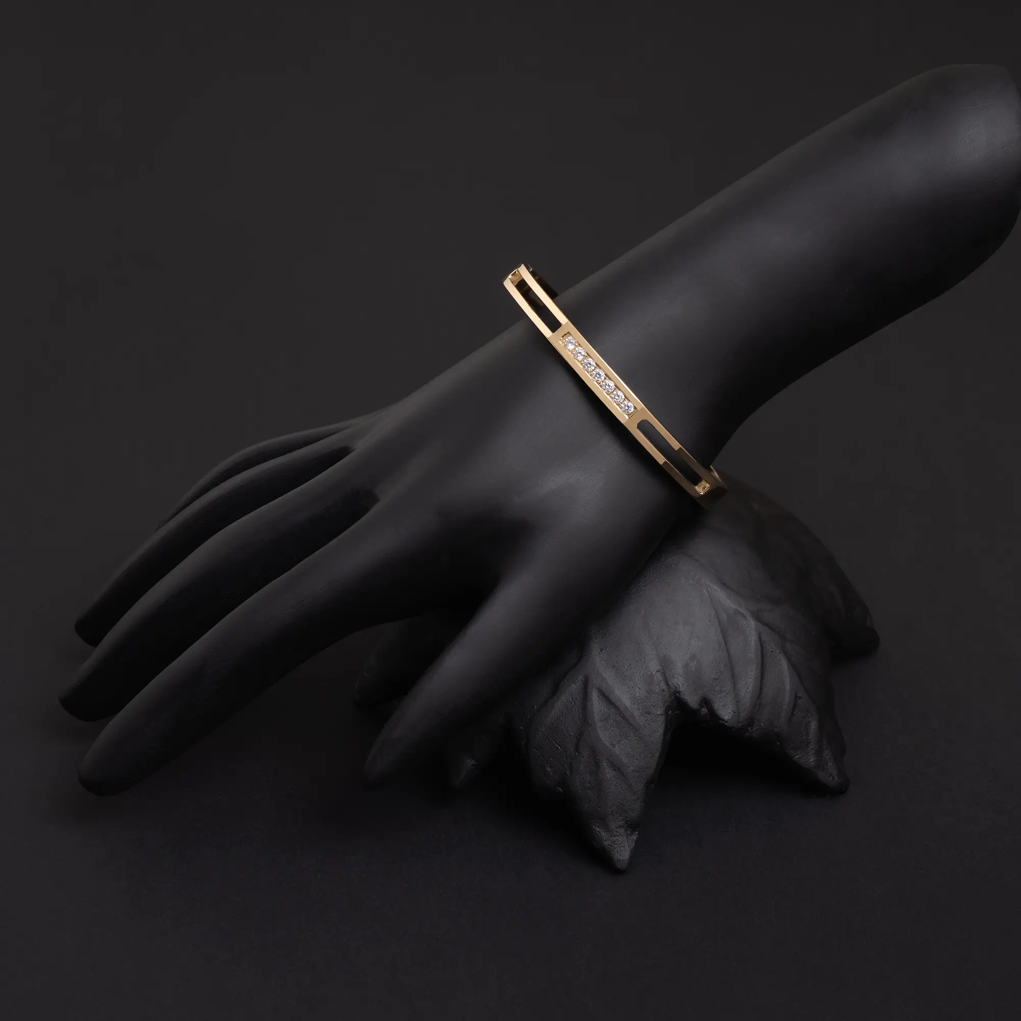 Gold-Plated American Diamond Bracelet