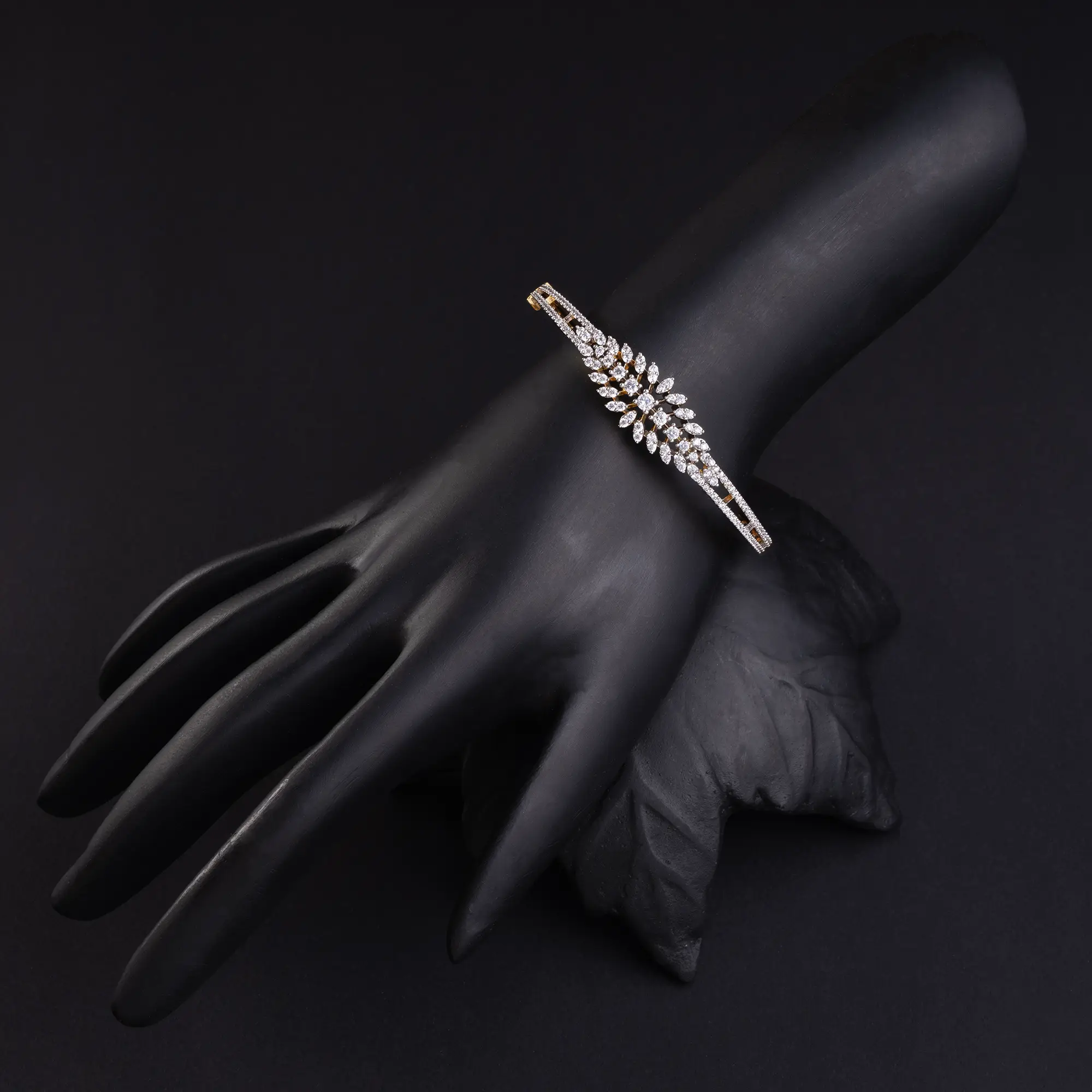 American Diamond Gold-Plated Bracelet